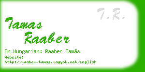tamas raaber business card