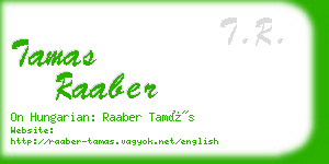 tamas raaber business card